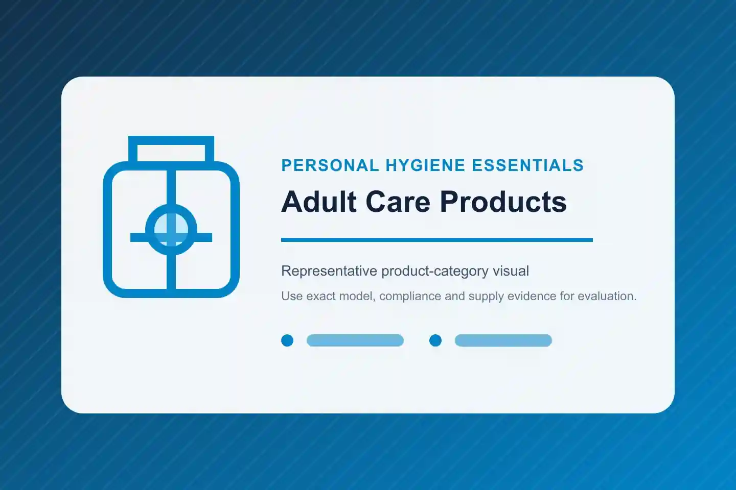 Illustrative Adult Care Products product category