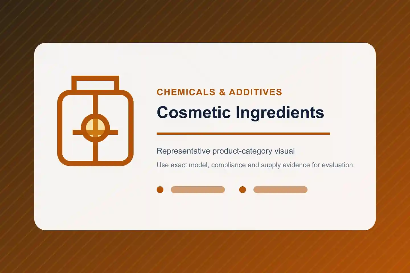 Illustrative Cosmetic Ingredients product category