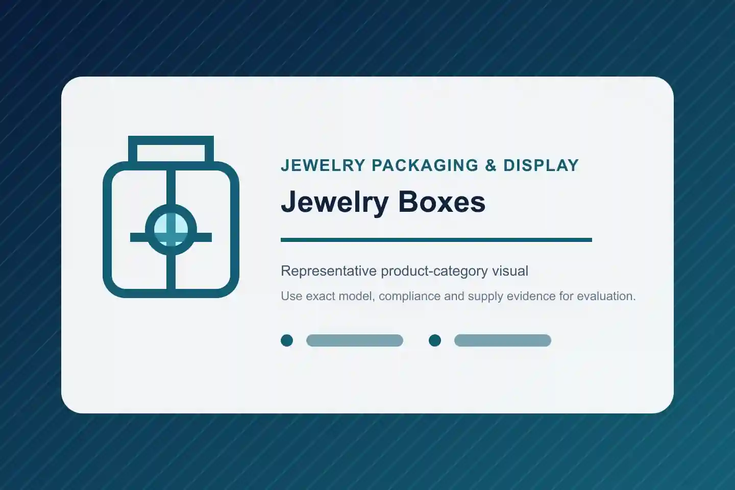 Categoría de producto ilustrativa de Cajas para joyería