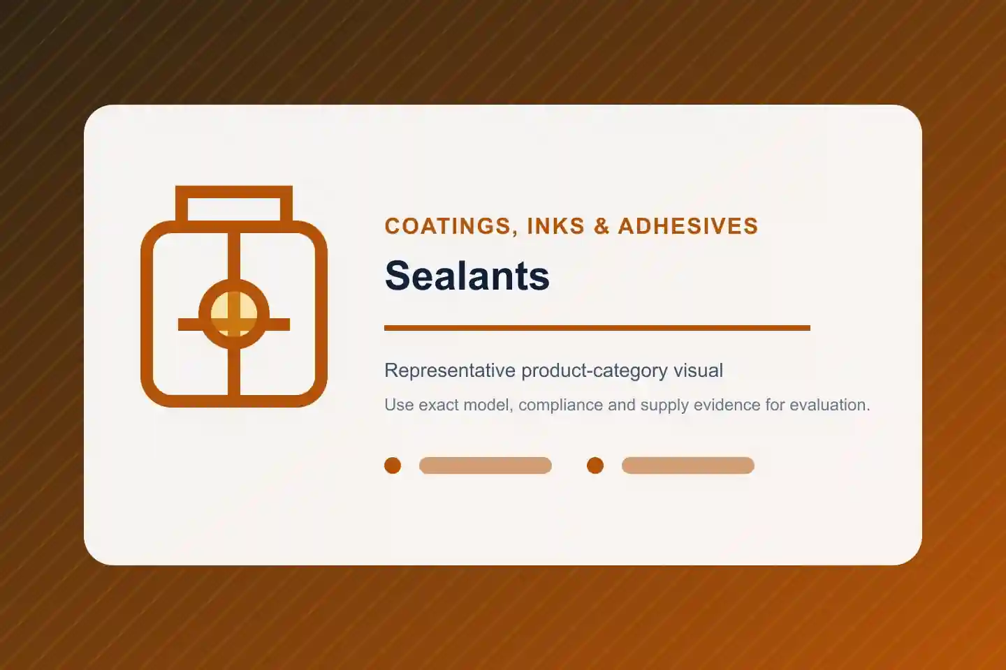 Categoría de producto ilustrativa de Selladores